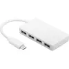 Wentronic Goobay USB-C™ 4x Multiport Adapter, balts - vienlaicīgs 4x USB 3.0 A-ligzdas savienotājs ar USB-C™ spraudni (66274)