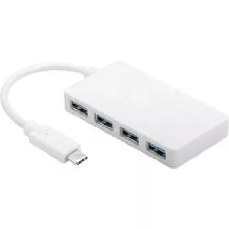 Wentronic Goobay USB-C™ 4x Multiport Adapter, balts - vienlaicīgs 4x USB 3.0 A-ligzdas savienotājs ar USB-C™ spraudni (66274)
