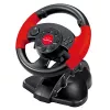 Stūres rats ESPERANZA EG103 spēļu kontrolieris — PC/PS2/PS3, 13 pogas, vibrācija, akselerometrs, melns/sarkans