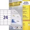 Universālas uzlīmes 70x35mm InkjetLaserCopy A4 100 loksnes 2400 gab. Baltas