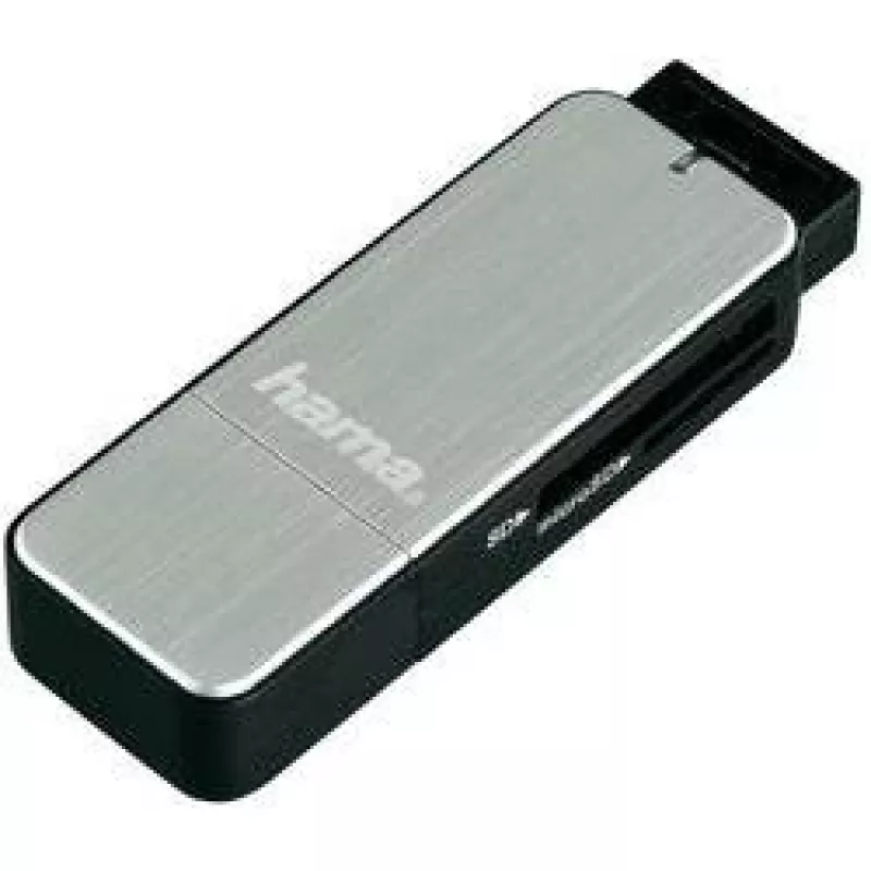 Hama 123900 karšu lasītājs USB 3.2 Gen 1 (3.1 Gen 1) Melns, Sudraba