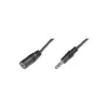 Wentronic Goobay 3,5 mm ligzdas pagarinātājkabelis, melns, 5 m - 3,5 mm ligzda (3 kontaktu, stereo) > 3,5 mm ligzda (3 kontaktu, stereo) (50090)