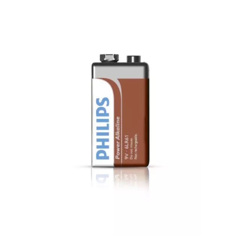 Vienreizlietojama baterija Philips Power Alkaline Battery 6LR61P1B/10