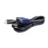 TRENDnet TK CU10 - tastatūra- / Video- / pele- (KVM-) kabelis - USB Typee A, 4-pin, HD-15 (M) - HD-15 (M) - 3,1m - Melns (TK-CU10)