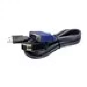TRENDnet TK CU10 - tastatūra- / Video- / pele- (KVM-) kabelis - USB Typee A, 4-pin, HD-15 (M) - HD-15 (M) - 3,1m - Melns (TK-CU10)