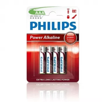 Philips Power Alkaline AAA baterijas, 4 gab. iepakojumā