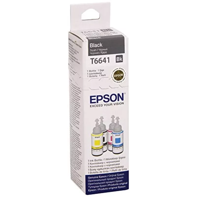 Ink Bottle Epson T6641 70ml Melns