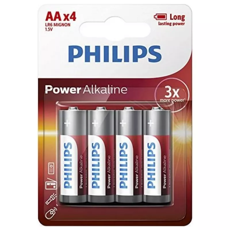 Vienreizlietojama baterija Philips Power Alkaline Battery LR6P4B/10