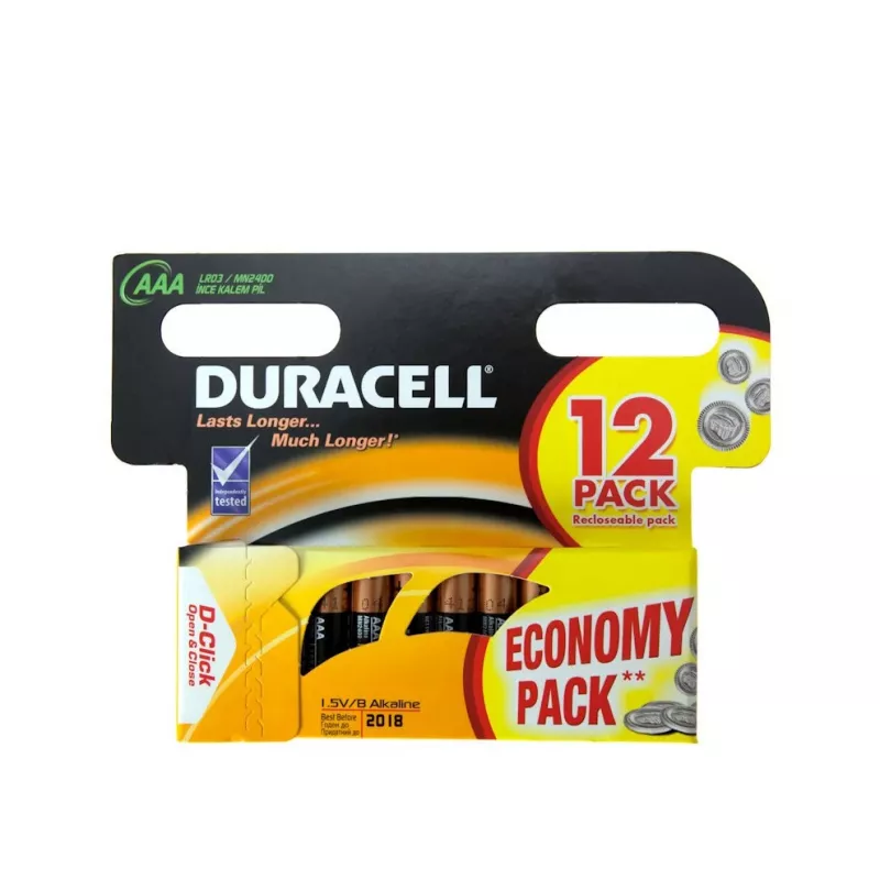 Duracell mājsaimniecības baterija Vienreizlietojama baterija AAA Sārma
