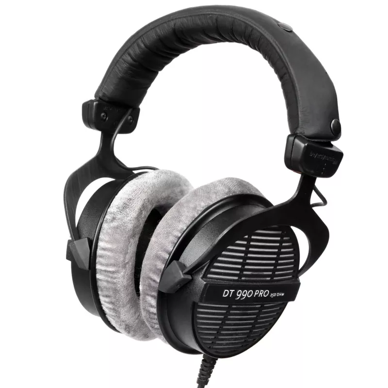 Studijas austiņas Beyerdynamic DT 990 PRO 250 Ω — slēgtas, apkārtausu, vadu, 3 m kabelis, 96 dB, 5–35 kHz