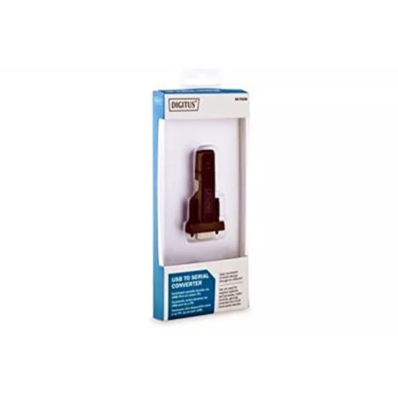 DIGITUS USB 2.0 uz seriālo pārveidotājs DSUB 9M ar USB kabeli 80cm FTDI mikroshēmojums USB 2.0 uz RS232 (FT232RL)