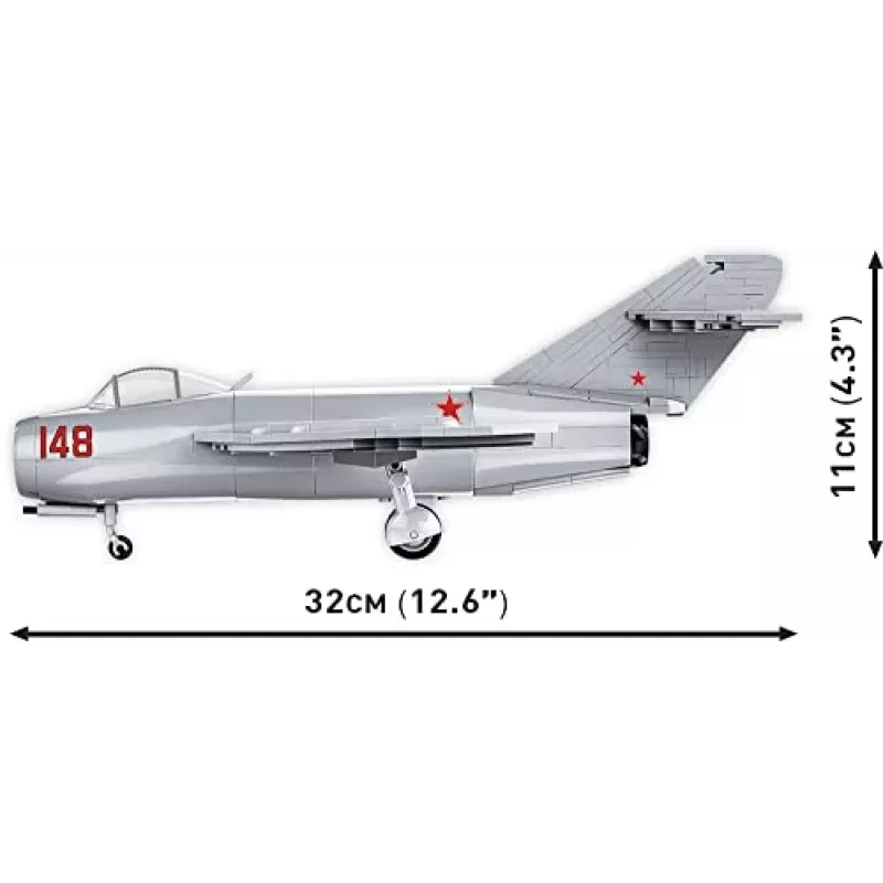 COBI Historical Collection Korejas karš MIG-15 NATO kods Fagot Padomju reaktīvā lidmašīna