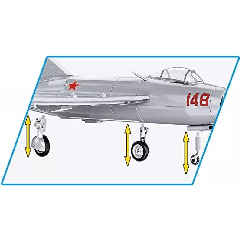 COBI Historical Collection Korejas karš MIG-15 NATO kods Fagot Padomju reaktīvā lidmašīna