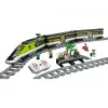 LEGO 60337 City Express pasažieru vilciena komplekts ar tālvadību, rotaļlietu dāvanas bērniem, zēniem un meitenēm ar strādājošiem priekšējiem lukturiem, 2 vagoniem un 24 sliežu ceļa gabaliem