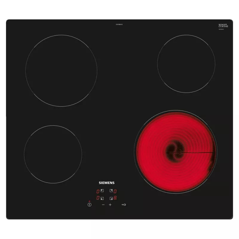 Siemens iQ100 ET61RBEA1E plīts Melna Iebūvējama 60 cm 4 zonas