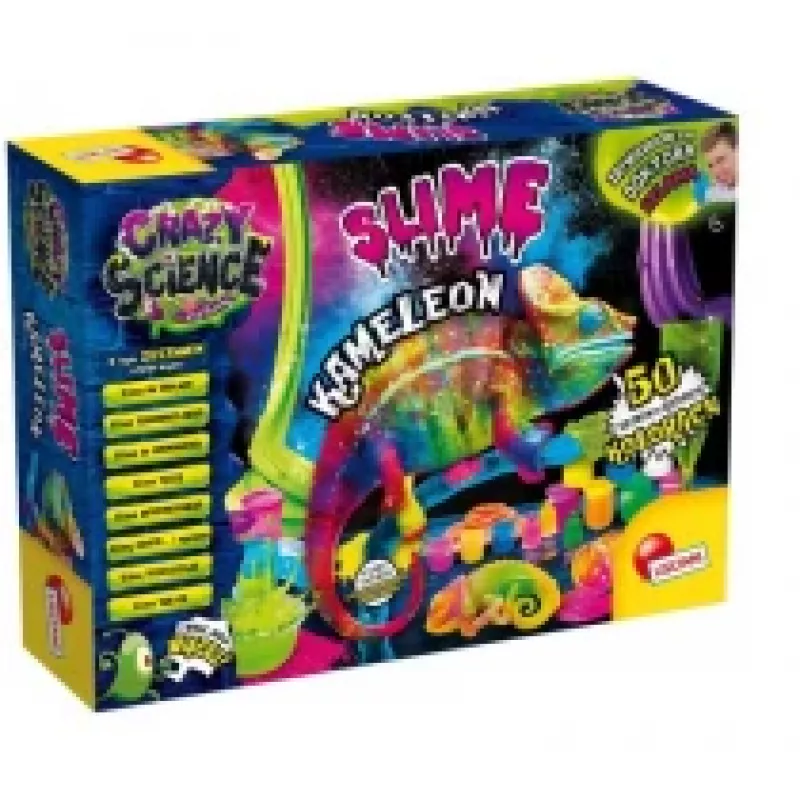 Liscianigiochi Science Kit Crazy Science Slime Chameleon 304-PL89246 – izglītojošs gļotu eksperimentu komplekts