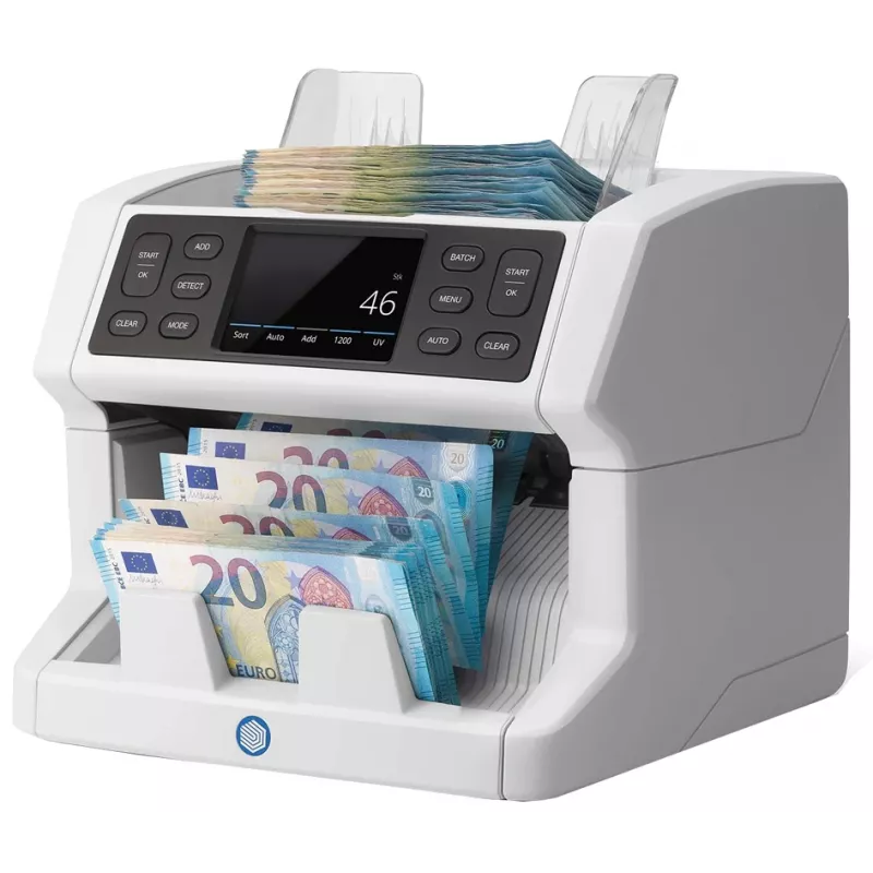 Banknošu skaitīšanas mašīna Safescan 2850 Balta LCD AC 110-240V