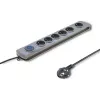 Pārsprieguma aizsargs Qoltec 50166 pelēks 6 maiņstrāvas kontaktligzdas 230 V 3 m