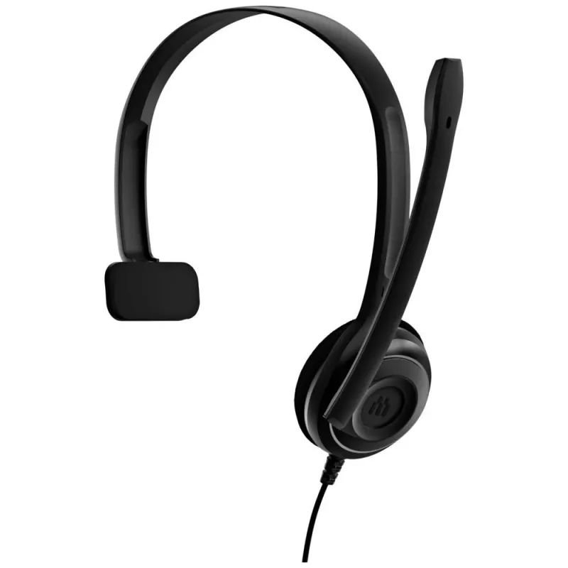 Sennheiser PC 7 USB austiņas ar vadu, galvas saite, birojam/zvanu centram, USB Type-A, melna