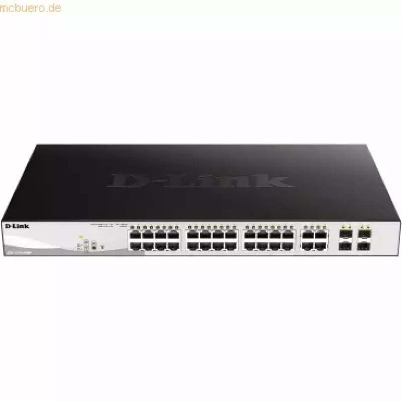 D-Link DGS-1210-28MP/E tīkla slēdzis Pārvaldāms L2 Gigabit Ethernet (10/100/1000) Power over Ethernet (PoE) 1U Melns, Pelēks