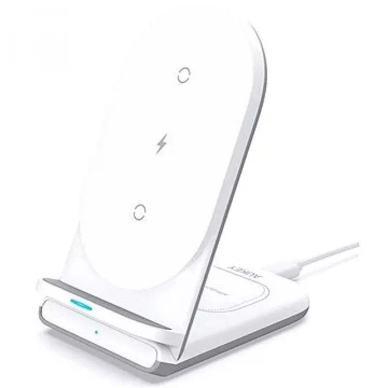 AUKEY LC-A2-WT lādētājs iekštelpām USB ātra bezvadu uzlāde balts