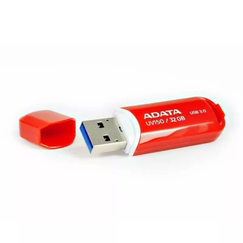 ADATA DashDrive UV150 USB zibatmiņa 32 GB, USB Typee-A 3.2 Gen 1, sarkana, vāciņa dizains