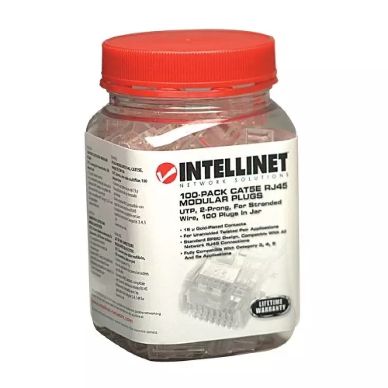 Intellinet 502375 vadu savienotājs RJ-45 Caurspīdīgs