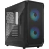 Fractal Design Focus 2 RGB Tempered Glass Mid Tower ATX PC Case - Black