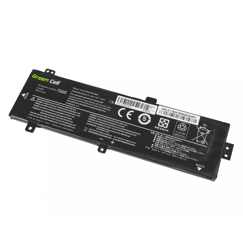 Baterija zaļa Cell LE118 Lenovo Ideapad 310-15 (7,6 V, 3500 mAh, 4 elementi, LiPo, melna)