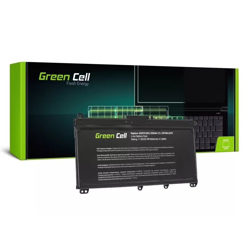 Baterija zaļa Cell HP145 priekš HP Pavilion (LiPo 3600 mAh, 11,55 V, melna)