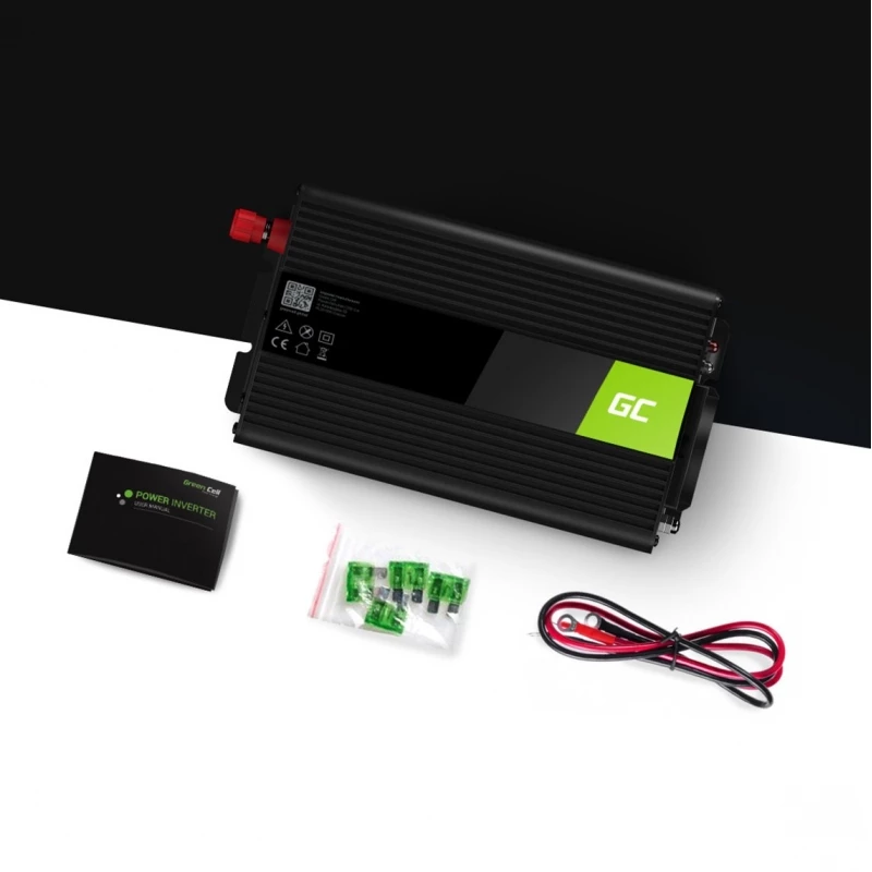 INV18 - Universāls - Auto - 24 V - 1000 W - 230 V - Līdzstrāvas uz maiņstrāvu