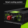 Strāvas pārveidotājs zaļa Cell INV12 3000 W 12 V uz 230 V, 50 Hz, 1 USB, aktīva dzesēšana, melns