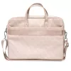 Guess 4G Triangle Logo Laptop Bag 16 Rose Pink Saffiano - GUCB15P4TP