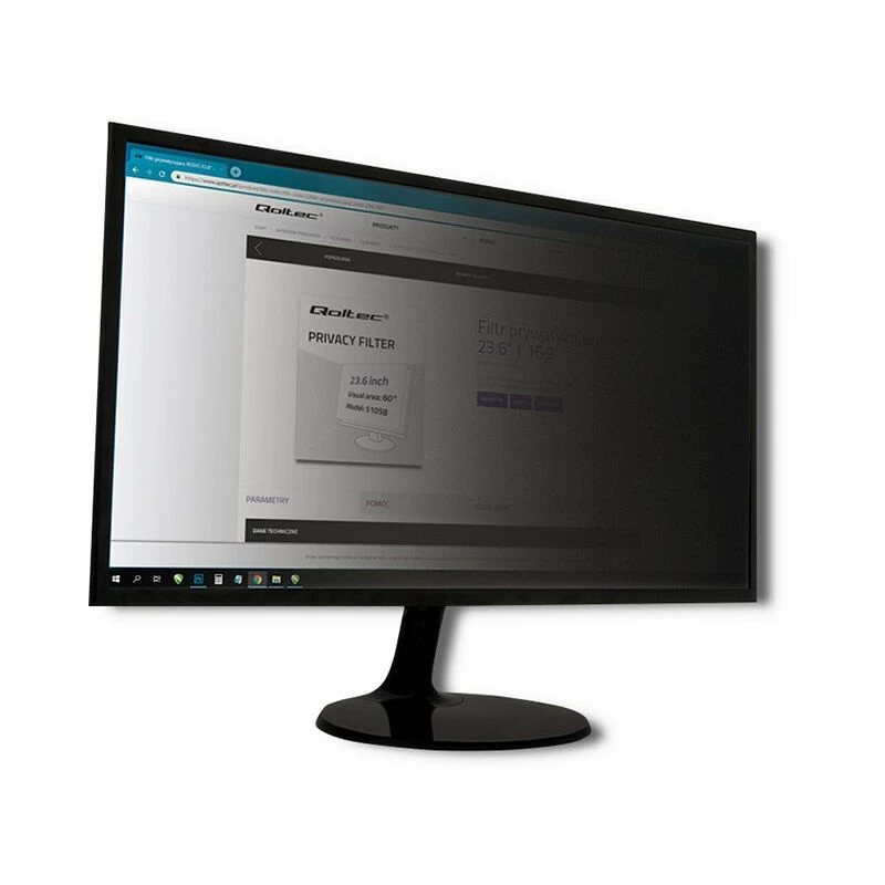 Qoltec GDPR privātuma filtrs 23 | 16:9 | Acu kopšana | Panorāmas