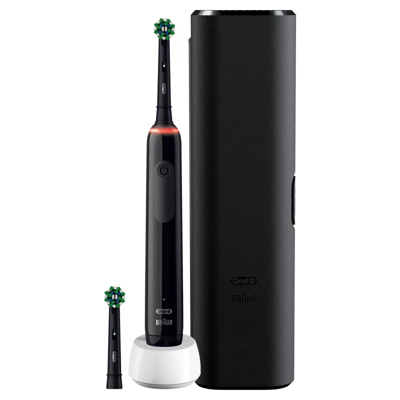 Oral-B Pro 3 3500 pieaugušo rotējošā zobu suka melnā krāsā