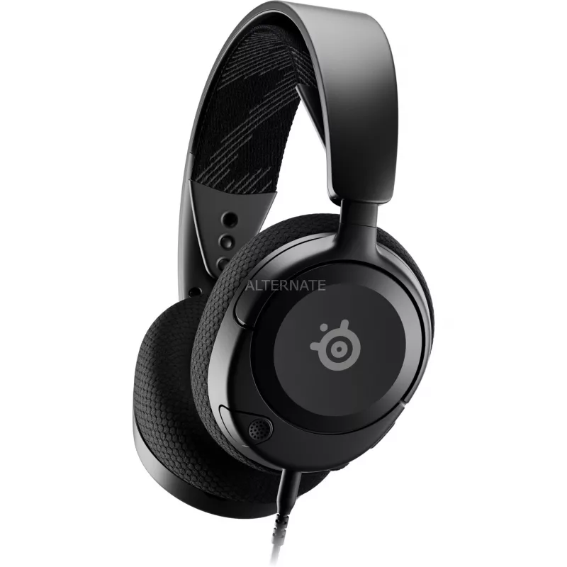 Steelseries Arctis Nova 1 austiņas, vadu, galvas saite, spēlēm, melna