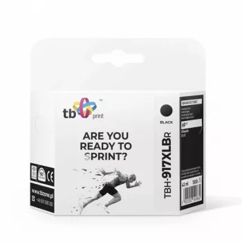 Tintes kasetne TB Kompat. S HP OfficeJet Pro 8025 917XL, BK Reman.