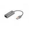 USB centrālmezgls NATEC Cricket USB 3.2 Gen 1 Type-A ar RJ-45 Ethernet 1000 Mbit/s, alumīnija korpuss, melns