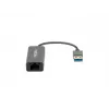 USB centrālmezgls NATEC Cricket USB 3.2 Gen 1 Type-A ar RJ-45 Ethernet 1000 Mbit/s, alumīnija korpuss, melns