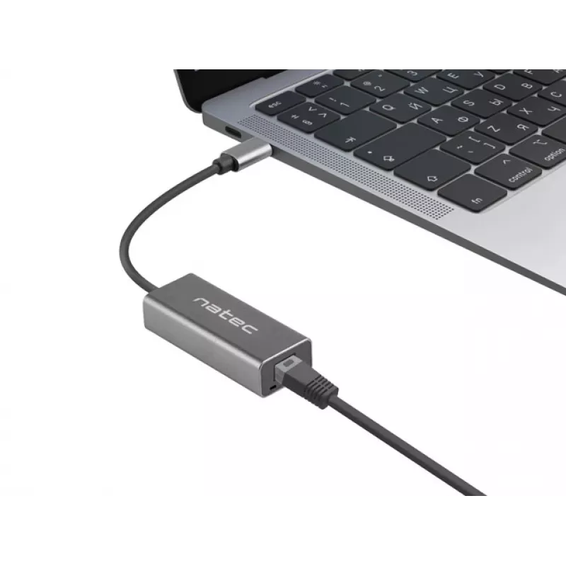 NATEC Cricket USB 3.2 Gen 1 Type-C pelēks Ethernet centrmezgls 1000 Mbit/s