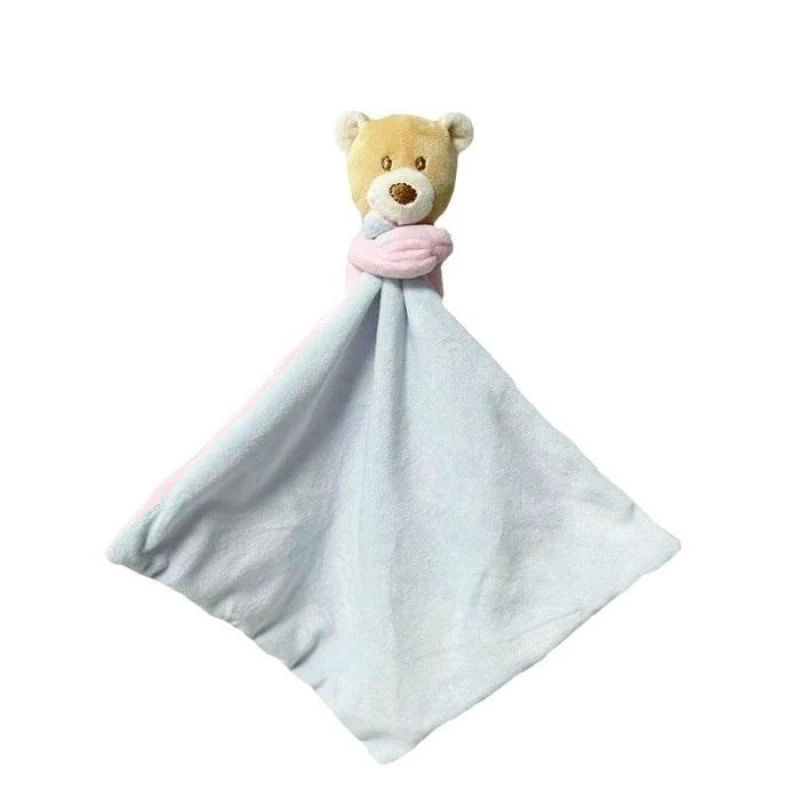 Mīkstā rotaļlieta TULILO Teddy bear Milus 25 cm — plīša mazuļu rotaļlieta, rozā un zila