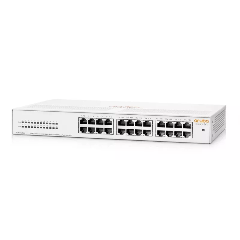 HPE Aruba Networking Aruba Instant On 1430 24G Nepārvaldāms L2 Gigabit Ethernet (10/100/1000) 1U Balts