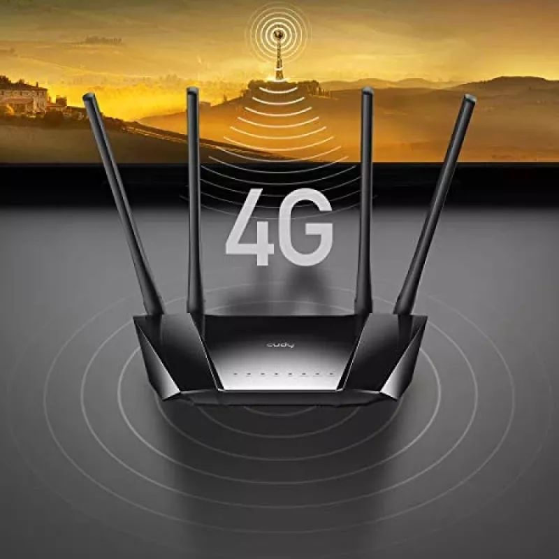 Cudy LT400 bezvadu maršrutētājs Fast Ethernet vienas joslas (2,4 GHz) 4G melns