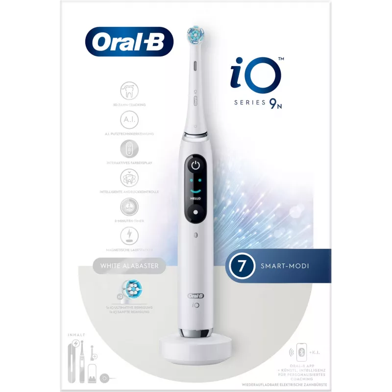 Oral-B iO 9N Pieaugušo vibrējoša zobu birste Balta