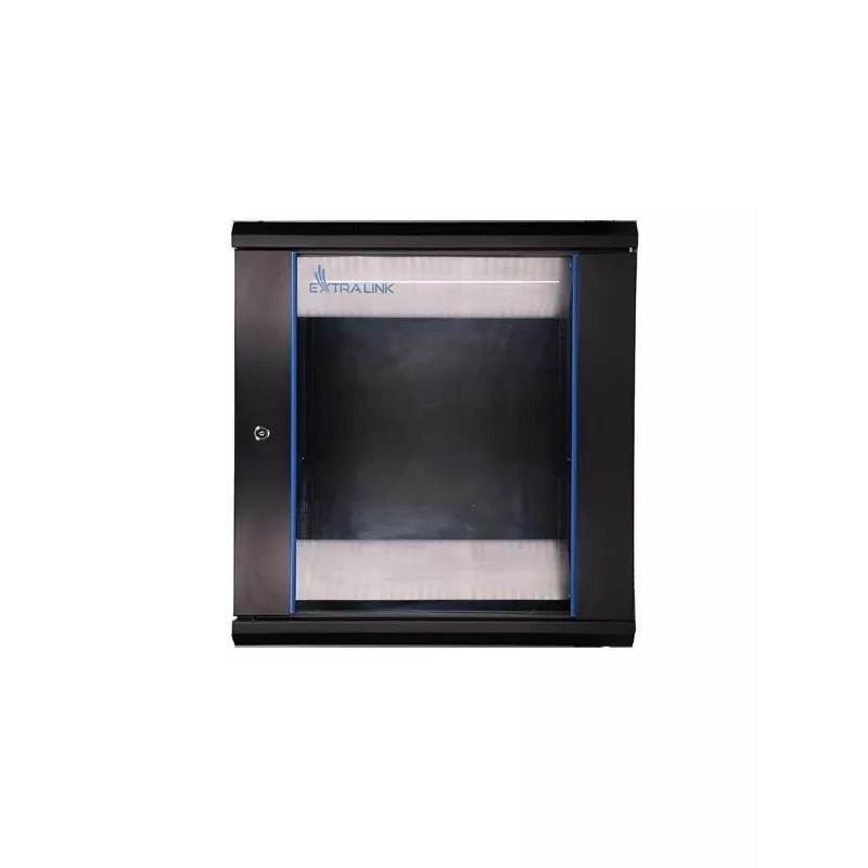 Pie sienas stiprināms statīvs Extralink Rackmount cabinet 12U 600x600 Melns