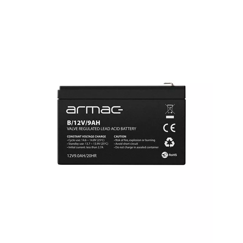 UPS akumulators ARMAC B/12V/9AH — hermētisks svina-skābes 12V 9Ah, 1,8A lādēšana, 122A maks. izlāde, ABS korpuss, 65×151×94 mm