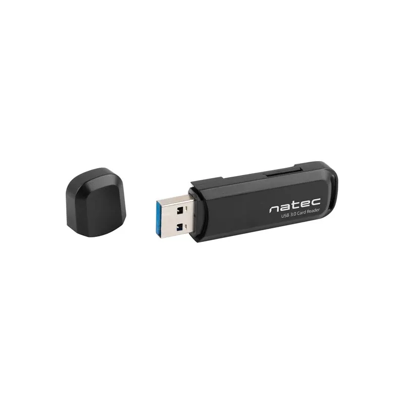 Karšu lasītājs NATEC Scarab 2 USB 3.2 Gen 1 Type-A — MicroSD/SD atbalsts, 5000 Mbit/s, melns