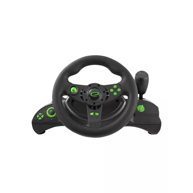 Esperanza EGW102 Gaming Controller stūres rats PC, PlayStation 3 Digital USB melns, zaļš