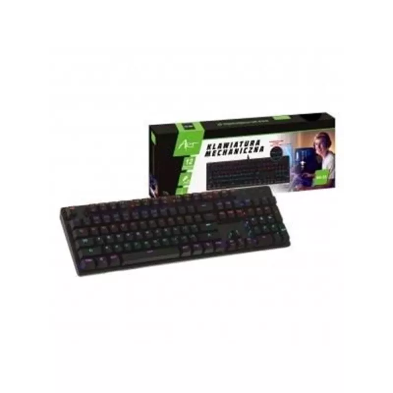 Mehāniskā tastatūra ART KLART AK-51 ar Blue slēdžiem, kompakts izkārtojums
