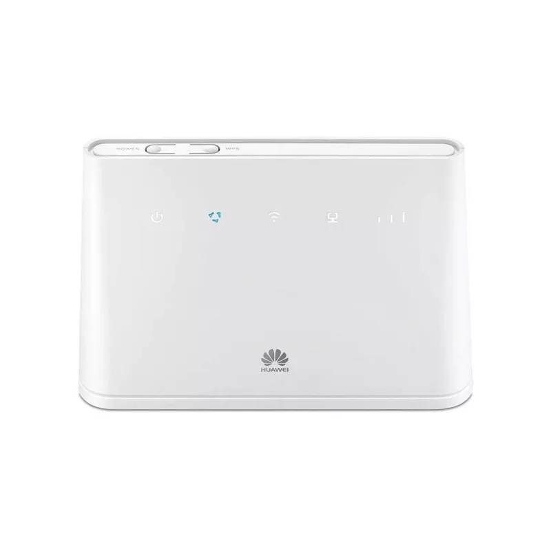 Bezvadu galda maršrutētājs HUAWEI B311-221 Vienas joslas 2.4 GHz Wi‑Fi 4 (802.11n), Gigabit Ethernet, 4G LTE, SIM slots, RJ-11, 12V 1A, balts